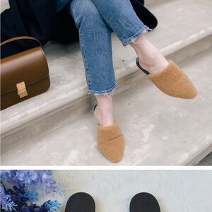 Jenni Kayne Tan Mules with Plush Upper